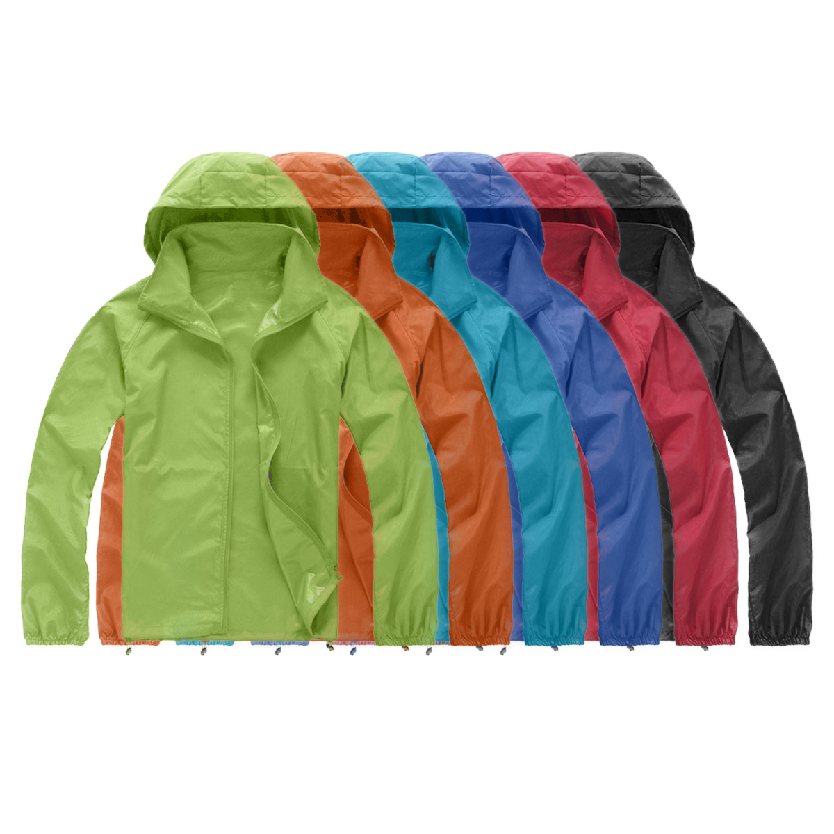 Cycling Gear Rain - Veste imperméable unisexe en tissu imperméable,