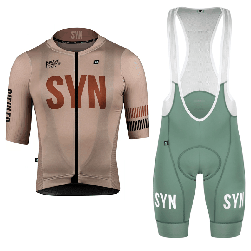 Cycling Gear Leaderboard - SYN-Maillot de cyclisme marron à manches