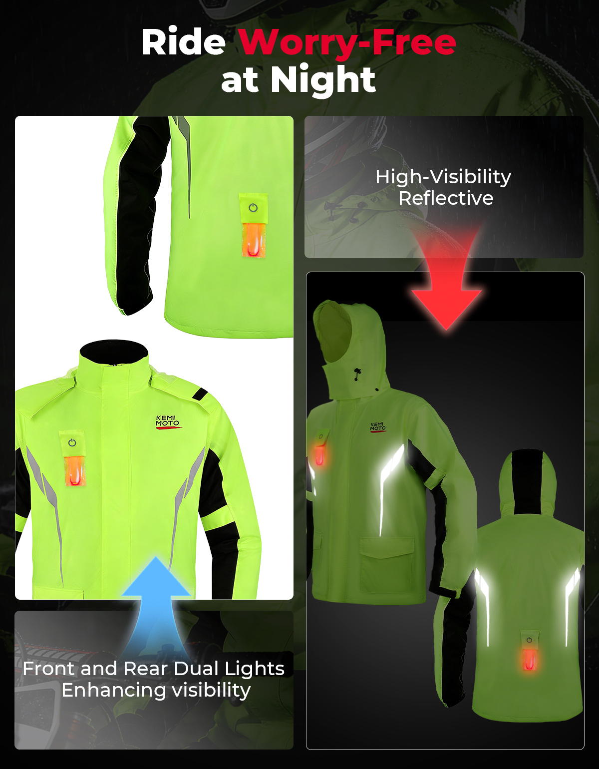 KEMIMOTO Ensemble imperméable  - Cycling Gear Jacket avis et prix